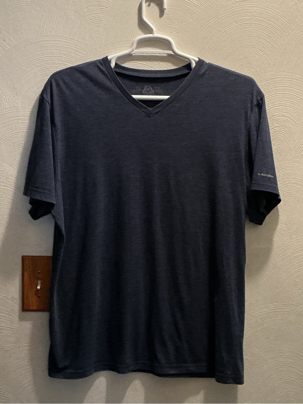 American Rag V-Neck Short Sleeve T-Shirt —Heathered Navy Blue. Men’s/Unisex. XXL